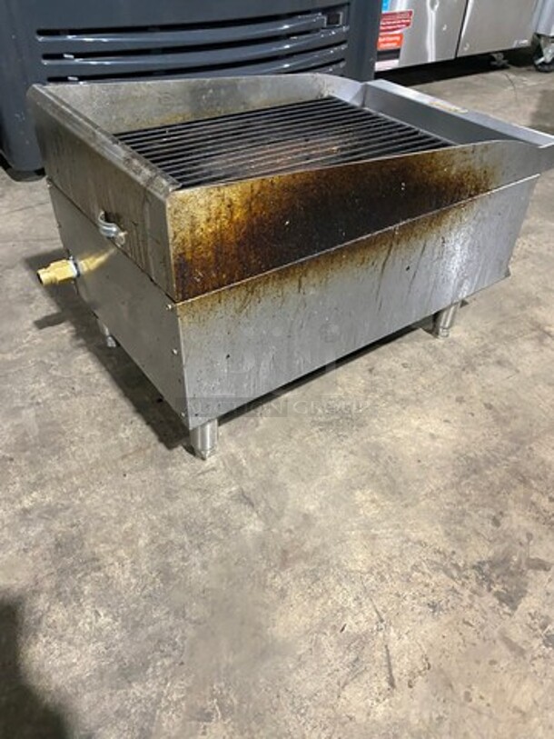 CPG Commercial Countertop Natural Gas Powered 15" Char Broiler Grill! With Back & Side Splashes! All Stainless Steel! Model CBR15 Serial 351CRCPG15! On Legs! - Image 4 of 9
