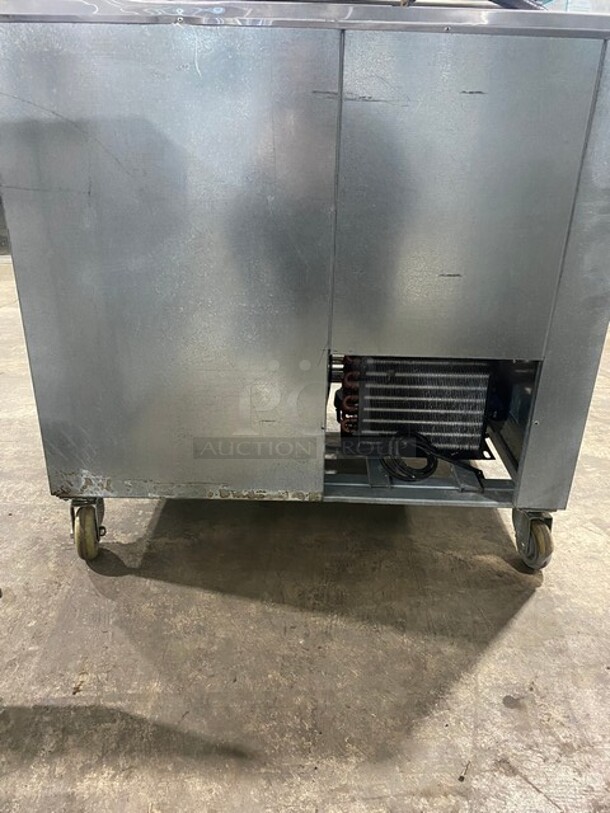Coolman Commercial 2 Door Refrigerated Lowboy/Worktop Cooler! All Stainless Steel! On Casters! 120V! Model: Custom-36LB SN: L70615! - Image 3 of 6