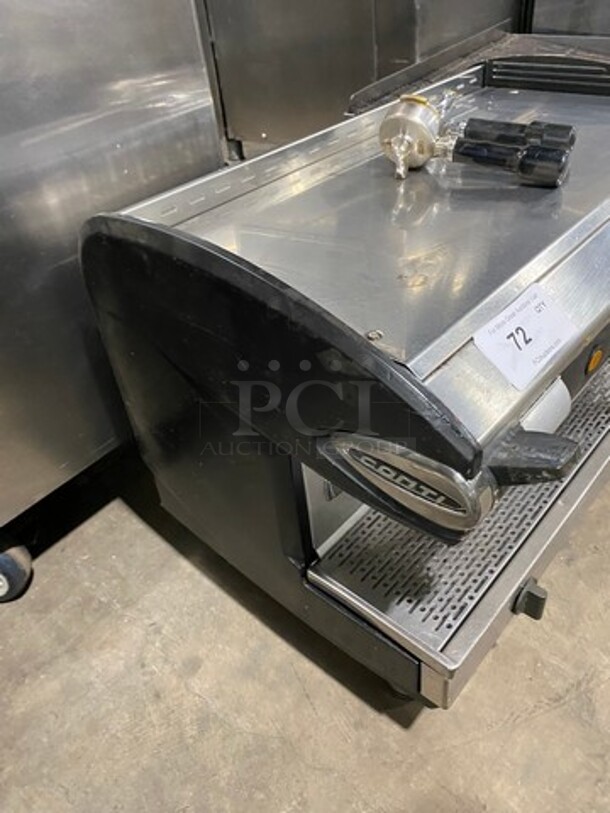 NICE! Conti Xeos Commercial Countertop 2 Group Espresso Machine! All Stainless Steel! On Small Legs! - Image 4 of 9
