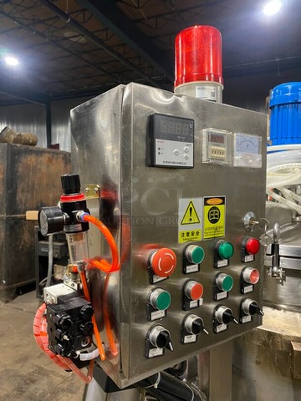 AMAZING! Jingye Commercial Automatic High Pressure Cooker Machine! With Unifiller Commercial Depositor/ Dispenser Machine! All Stainless Steel! On Casters! - Image 6 of 7