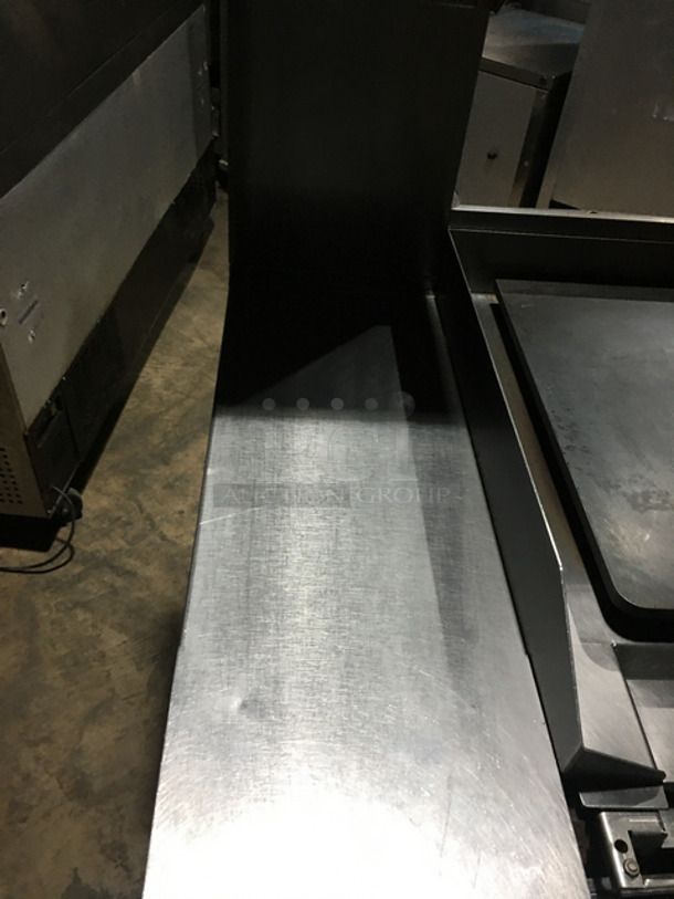AMAZING! Southbend Commercial Heavy Duty Natural Gas Powered Double Plancha Workstation! With Dual Sided Work Ends! With Dual Sided Back Splash And Salamander Shelves! With Storage Space Underneath! All Stainless Steel! On Casters! Model: PC12CS SN: 16K51295 - Image 7 of 12