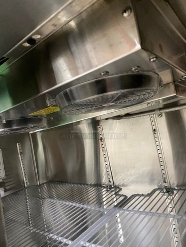 Wow! Glas Tender Refrigerated 2 Door Bar Back Cooler/Mechandiser! All Stainless Steel Worktop! Model LP60-R1XS Serial 134133537! 120V 1 Phase!  - Image 6 of 8