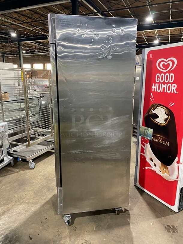 Atosa Commercial Single Door Reach In Freezer! All Stainless Steel! With Poly Coated Racks! On Casters! 115V 1 Phase! Model: MBF8501 SN: MBF8501140615C4010! - Image 3 of 9
