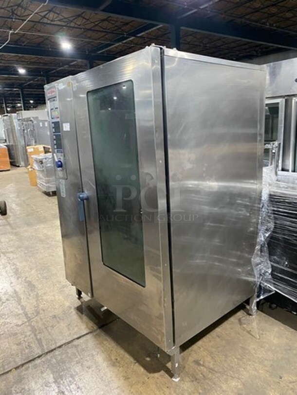 BEAUTIFUL! Rational Commercial Natural Gas Powered Combi Convection Oven! With View Through Door! With Digital Touch Controls! All Stainless Steel! On Legs! - Image 6 of 6