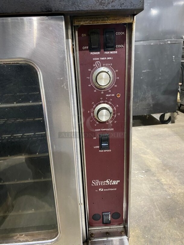 WOW! Southbend Natural Gas Powered Double Stacked Convection Oven! With 2 View Through Doors! With Metal Racks! Silverstar Edition! On Commercial Casters! 2 X Your Bid Makes One Unit!  - Image 11 of 12