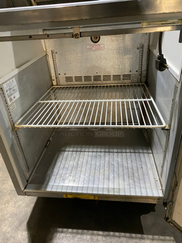 Silver King Commercial Refrigerated Sandwich Prep Table! With Single Door Storage Space Underneath! All Stainless Steel! On Casters! Model: SKP2712 SN: SAGH93903A 115V 60HZ 1 Phase - Image 6 of 8
