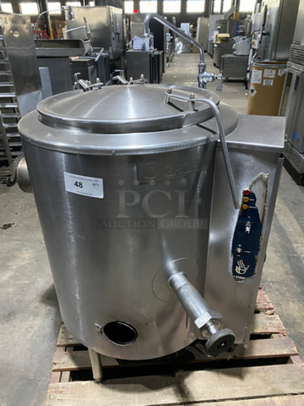 Groen Commercial Natural Gas Powered Jacketed Soup Kettle! All Stainless Steel! On Legs! Model: AH1E20 SN: 73564 120V 60HZ 1 Phase