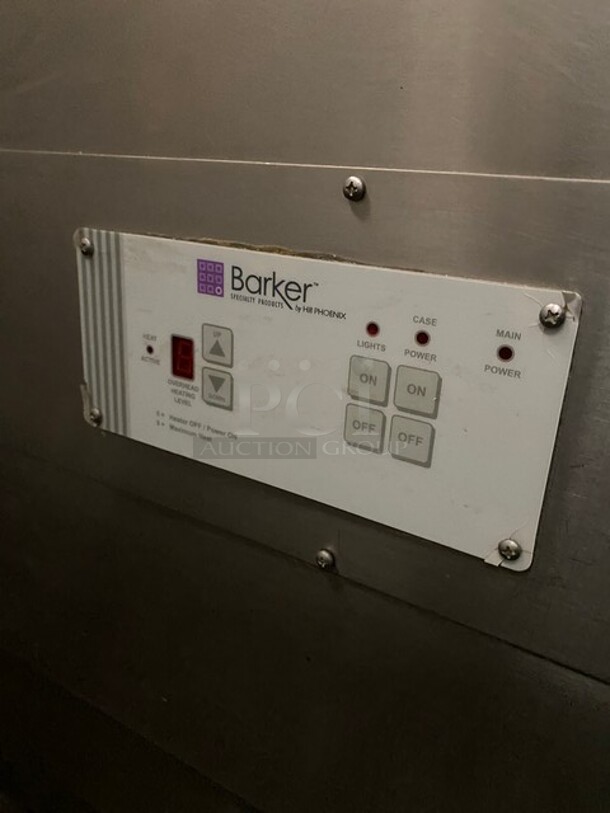 Barker Enclosed Heated Showcase/Steam Table Merchandiser! All Stainless Steel! SN:162408BSD6H 120V 3PH - Image 7 of 7