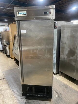 Avantco Commercial Single Door Reach In Cooler! Poly Coated Racks! All Stainless Steel! On Casters!