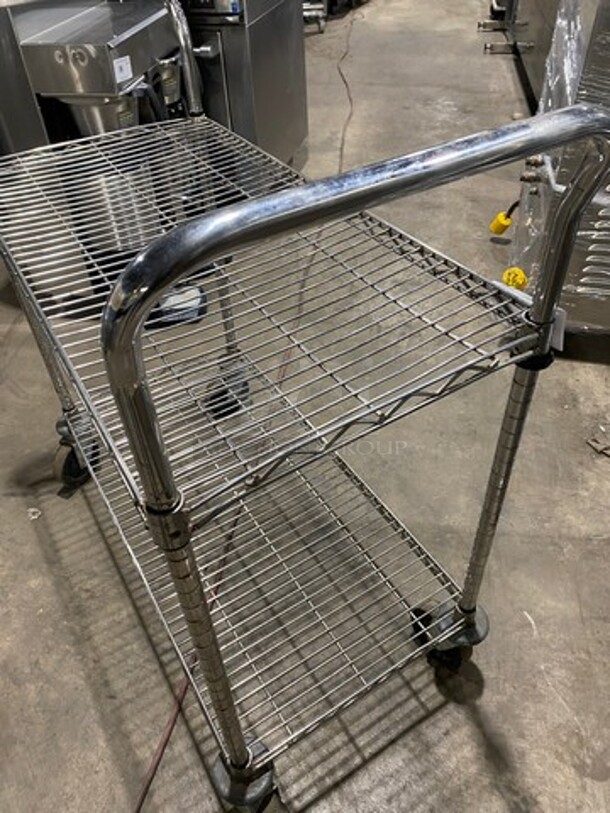 Commercial 2 Tier Utility Cart! Stainless Steel! On Casters! - Image 7 of 7