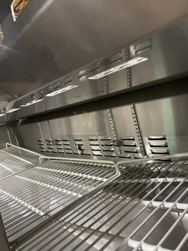 Spartan Commercial Refrigerated Mega Top Sandwich Prep Table! With Commercial Cutting Board! With 3 Door Storage Space Underneath! Poly Coated Racks! All Stainless Steel! On Casters! Model: SST7230 - Image 7 of 10
