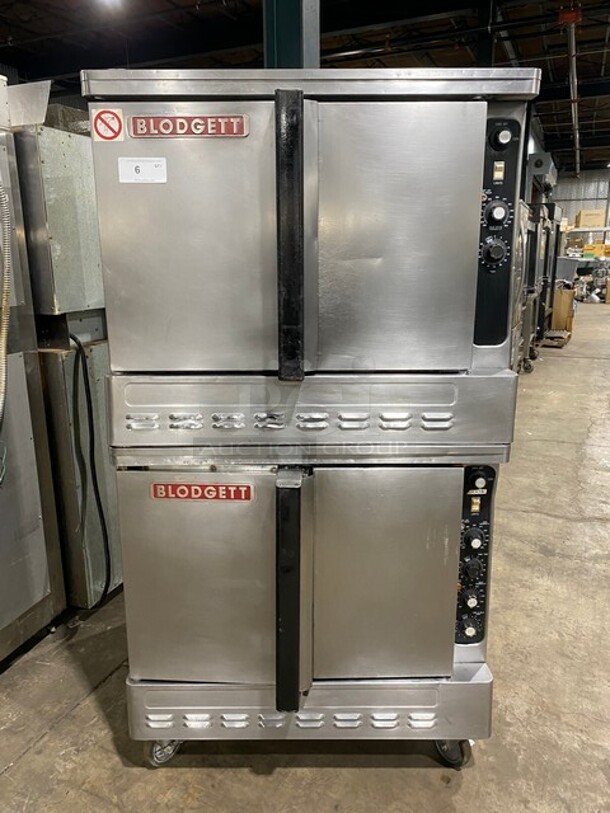 Blodgett Stainless Steel Commercial Gas-Powered Full-Size Convection Ovens w/ Solid Doors and Thermostatic Controls on Commercial Casters! 2 Times Your Bid Makes One Unit! - Image 1 of 9