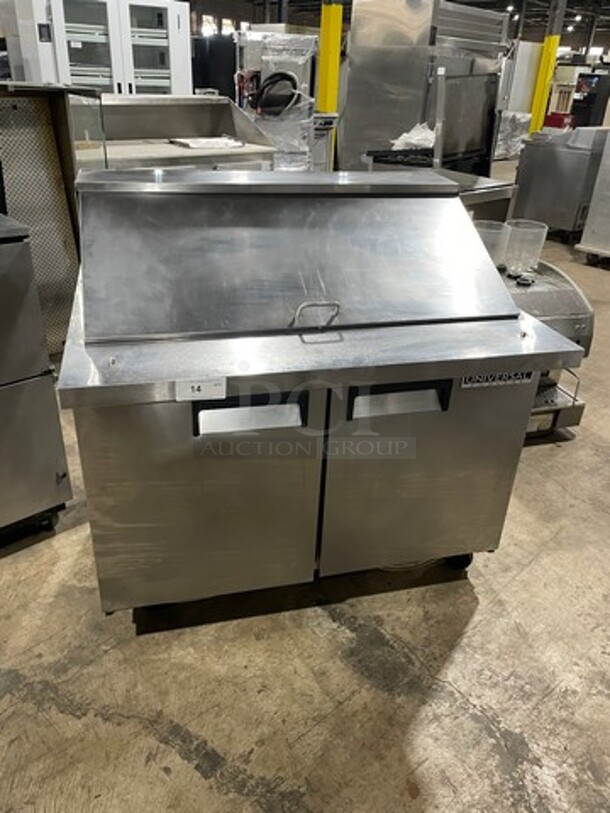 Universal Coolers 48 Inch Mega Top Sandwich Prep Table! Model SC48BMI Serial 6057423918040701! 115V 1 Phase! On Casters!  - Image 1 of 9