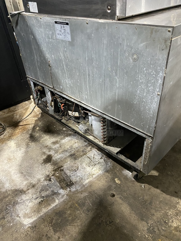 TURBO AIR Undercounter 2 Door Stainless Steel Refrigerator W/ Poly Coated Racks!  On Casters! Model TUR-48SD Serial UR48808053 115V/60Hz/1 Phase  - Image 4 of 8