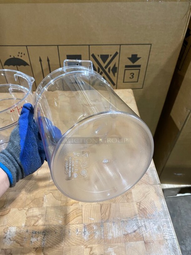 New! Cambro 4QT Clear Round Polycarbonate Food Storage Container! MODEL RFSCW4 4X Your Bid! - Image 6 of 7