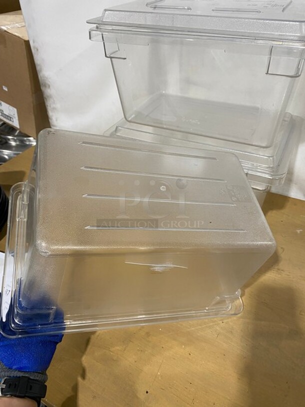 Cambro Clear Food Storage Box With Lid! MODEL 1218CCW 12X18 3x Your Bid! - Image 6 of 7