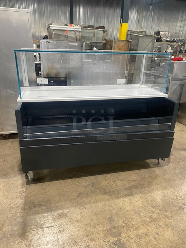 NICE! Structural Concepts Starbucks Style Refrigerated Open Grab-N-Go Display Case! With Glass Enclosed Merchandiser Showcase On Top! 220V 1 Phase! Model: SBZ6652DR SN: 1875277 HX369249! Working When Removed! - Image 1 of 8