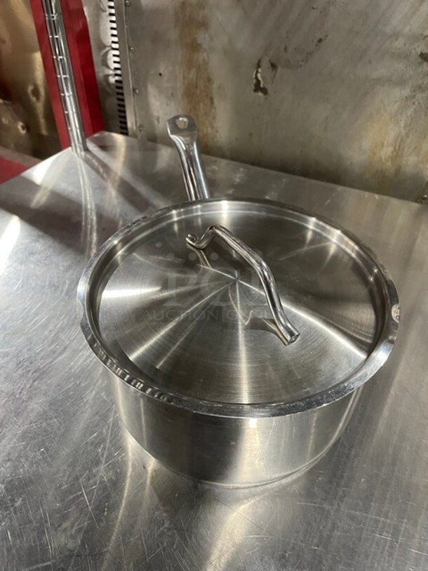 ALL ONE MONEY! Winco Commercial Stainless Steel Saucepans! With Lids! - Image 5 of 7