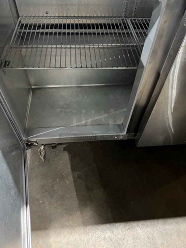 Continental Commercial Refrigerated Sandwich Prep Table! With Commercial Cutting Board! With 2 Door Underneath Storage Space! All Stainless Steel! - Image 5 of 9