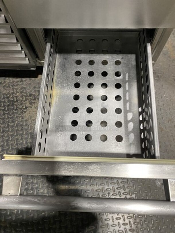 Fab! Electrolux Professional Custom Built Natural Gas Powered 36 Inch Flat Griddle & Work Prep Table Combo! With Underneath 4 Drawer Refrigerated Chef Unit! Model ARG36FL Serial 01300005! On Casters!   - Image 7 of 11