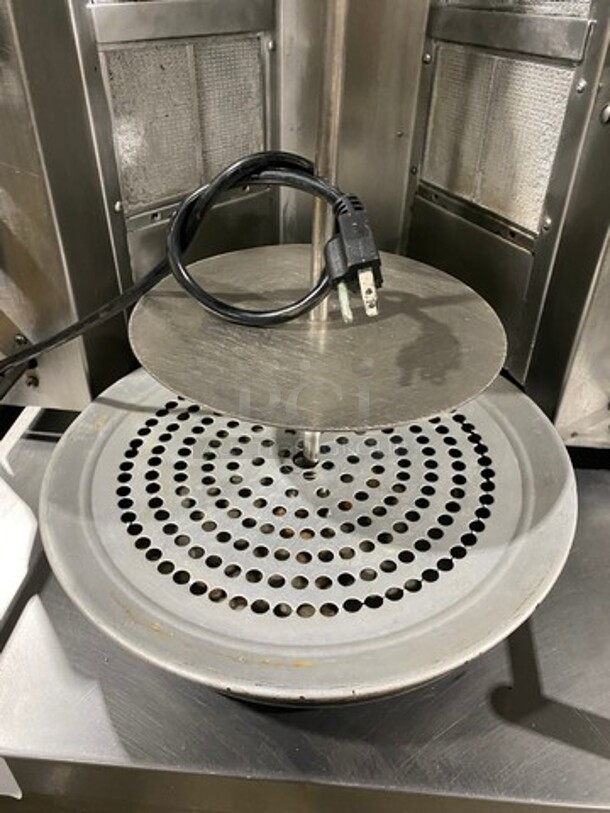 Attias Natural Gas Powered Dual Gyro Machine! On Equipment Stand! With Storage Space Underneath! All Stainless Steel! On Legs! - Image 6 of 12