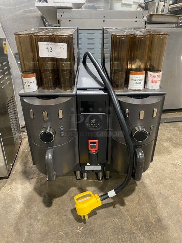 Clover Vertica Series Starbucks Style Commercial Countertop Coffee Brewer! With 6 Flavor Hoppers! On Legs! 208V! Model: CM9700 SN: CVDT23002489! - Image 1 of 10