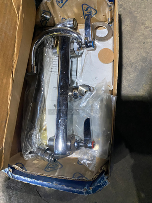 IN A BOX! Commercial Faucet With Handles! Stainless Steel! 2x Your Bid! - Image 2 of 3
