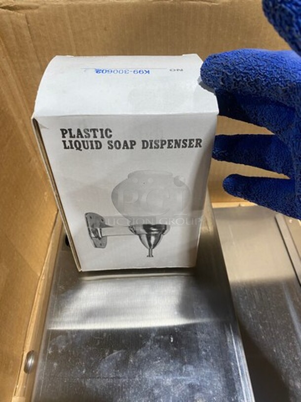 NICE! NEW! IN THE BOX! Eagle Wall Mount Metal Paper Towel Dispenser! With Plastic Liquid Soap Dispenser! Model: DP10 - Image 4 of 5