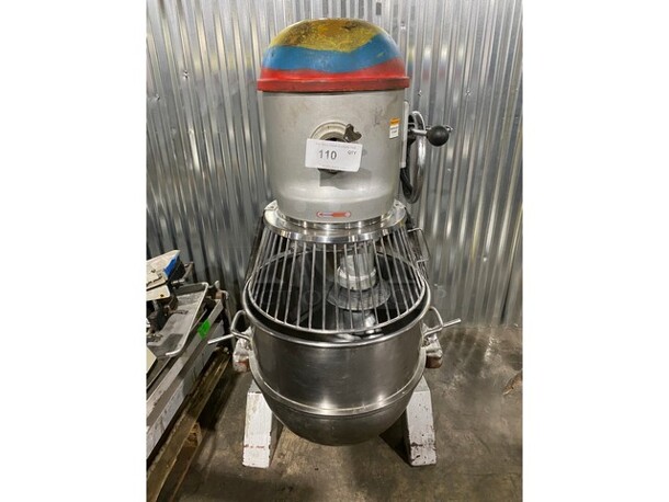 Anvil Commercial Floor Style 60 Quart Planetary Mixer! With Bowl & Bowl Guard! With Dough Hook Attachment! Model MIX8160 Serial 41734! 220V 1Phase! - Image 1 of 11