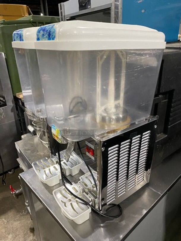 Commercial Countertop Dual Hopper Refrigerated Beverage Dispenser! Stainless Steel Body! - Image 3 of 10