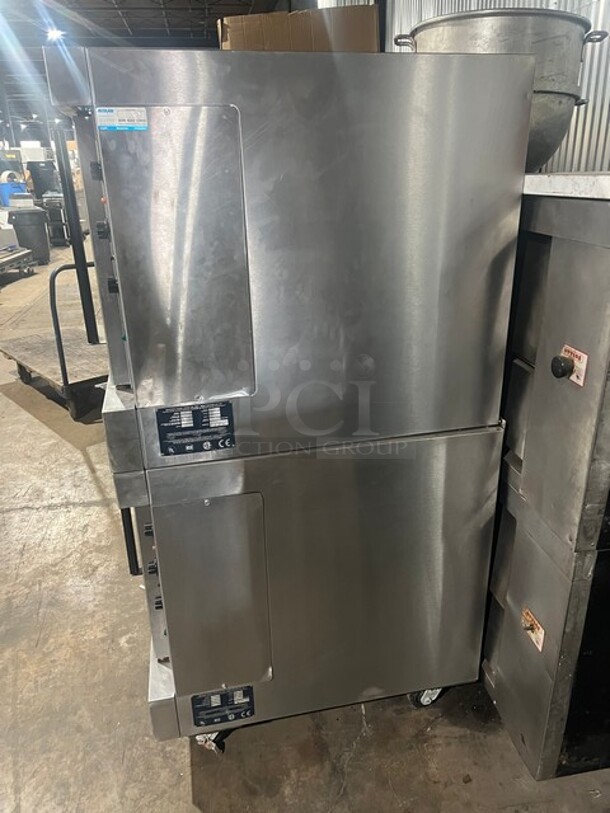 Baker's Pride Cyclone Series Stainless Steel Commercial Electric Powered Full Size Convection Oven w/ View Through Doors, Thermostatic Controls and Metal Oven RackS! MODEL C011-E SN: 28529 408V 3PH 2x Your Bid Makes One Unit! - Image 9 of 12
