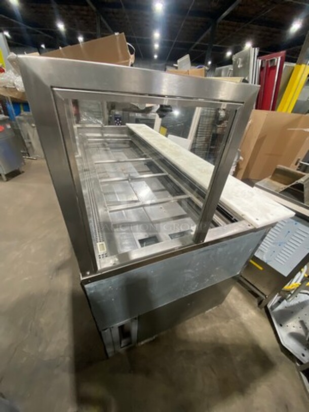 Ciam Commercial Refrigerated Sandwich Prep Station! With Sneeze Guard! With Commercial Cutting Board! With Underneath Storage Space! All Stainless Steel! Model: F83S3RV200 SN: SN2758PC 120V 60HZ 1 Phase! Working When Removed! - Image 5 of 11