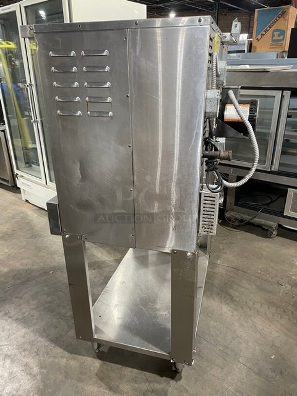 Sweet! American Range Majestic Series Commercial Natural Gas Powered Single Deck Convection Oven! On Stand With Storage Shelf! All Stainless Steel! With Metal Oven Racks! Working When Removed!  - Image 2 of 7
