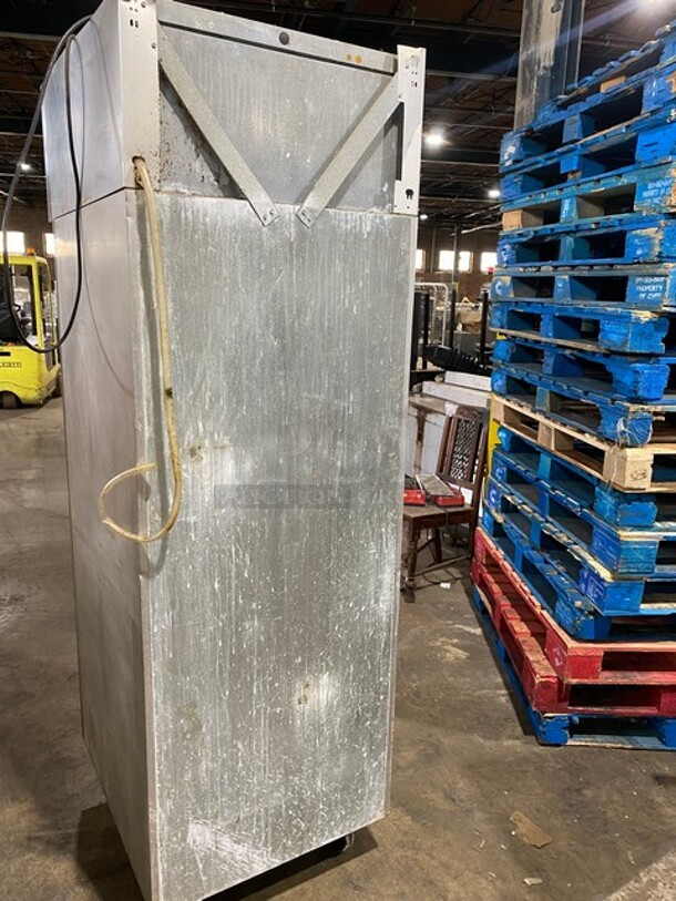 Victory Upright One Solid Door Stainless Steel Reach In Freezer! Model VF1 Serial H0634121! 115V 1 Phase! On Casters!  - Image 4 of 10