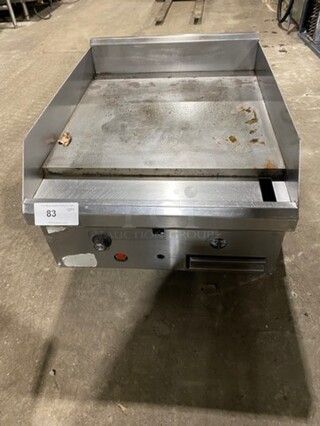 Duke Commercial Countertop Natural Gas Powered Flat Top Griddle! With Back And Side Splashes! All Stainless Steel!