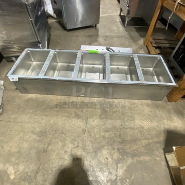 WOW! NEW! Wells Stainless Steel Commercial 5 Bay Drop In Hot Food Well! MODEL 500TDM SN:MD50723A0014 208/240V! Working! - Image 1 of 10
