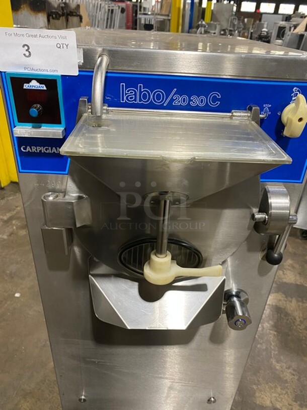Carpigiani Commercial Floor Style Ice Cream Batch Freezer! All Stainless Steel! Model LABO2030C Serial 447289! On Casters! - Image 5 of 9