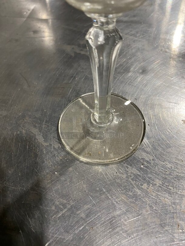 ALL ONE MONEY! Clear Glass Stemmed Drinking Glasses! Includes Poly Cup Crate! - Image 5 of 5