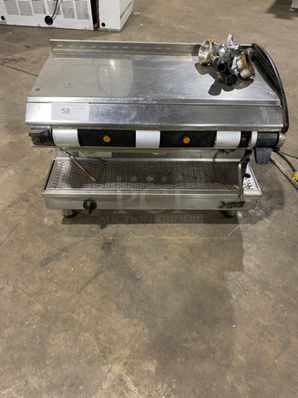 NICE! Conti Xeos Commercial Countertop 2 Group Espresso Machine! All Stainless Steel! On Small Legs! - Image 1 of 10