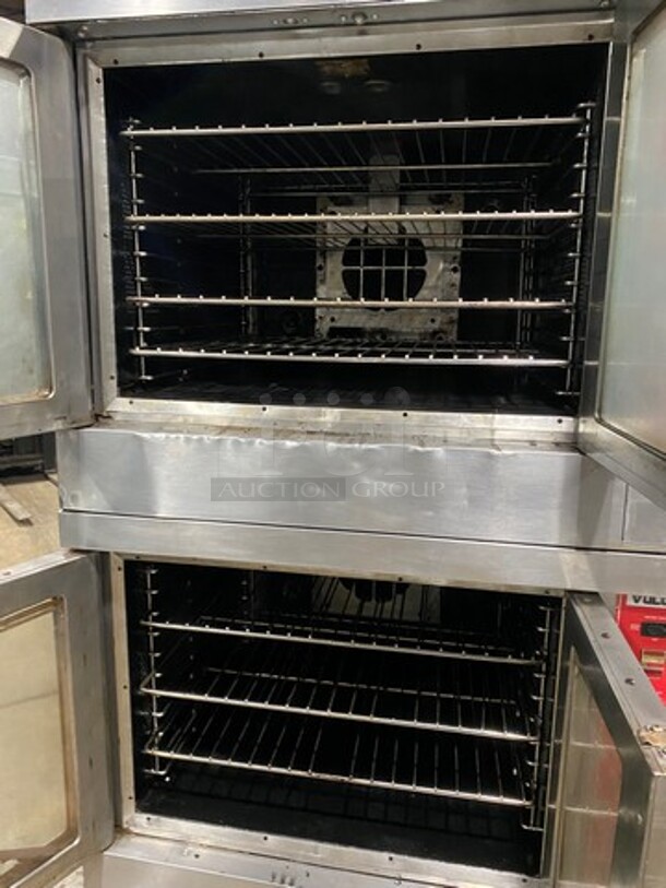 Vulcan Commercial Natural Gas Powered Double Deck Convection Oven! With View Through Doors! Metal Oven Racks! All Stainless Steel! On Casters! 2x Your Bid Makes One Unit! - Image 5 of 9