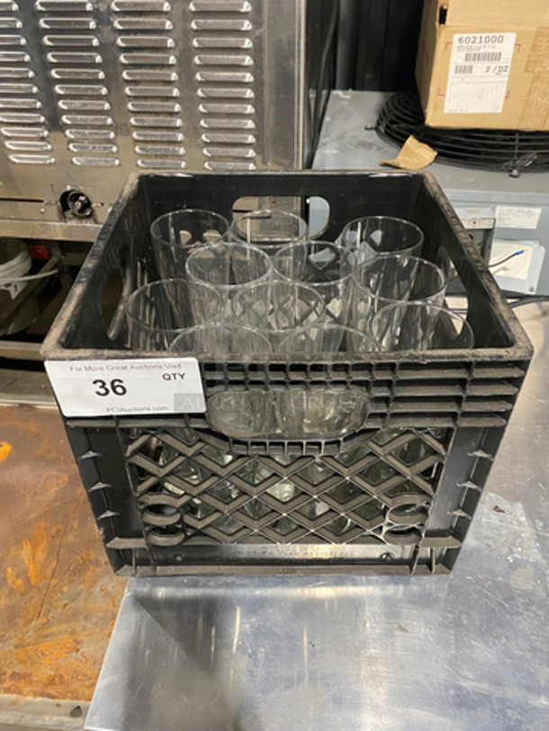 ALL ONE MONEY! Beer Drinking Glasses! Includes Black Poly Crate!
