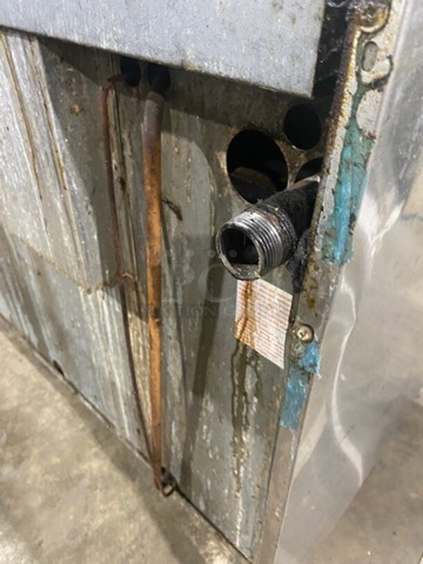 SUNFIRE Stainless Steel Commercial Natural Gas Powered 6 Burner Range W/ Raised Right Side Flat Top Griddle & Cheese Melter! With Raised Backsplash And 2 Full Size Ovens! On Legs!  - Image 9 of 9