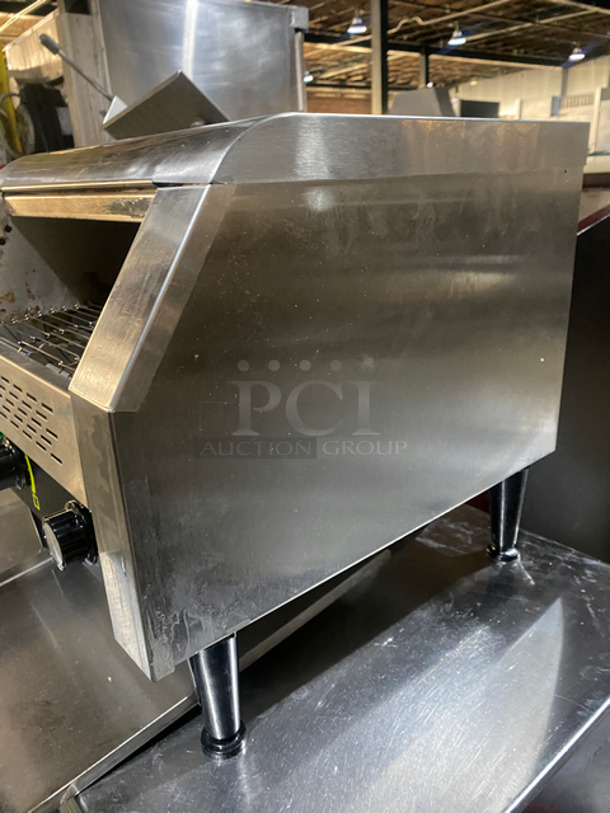 Hebvest Commercial Countertop Electric Powered Conveyor Toaster Oven! All Stainless Steel! On Small Legs! Model: CT02HD SN: C852105020UC37W 120V 60HZ 1 Phase - Image 3 of 8