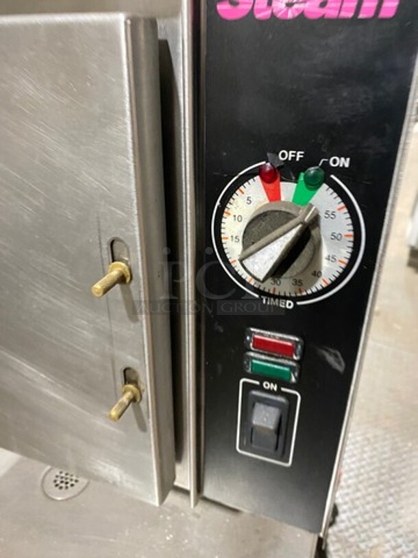 Groen Commercial Natural Gas Powered Dual Cabinet Steamer! All Stainless Steel! On Legs! Model: HY6GSTEAMER SN: 6G4561MC - Image 6 of 8