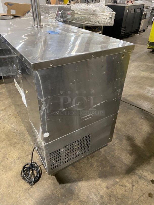 Atosa Commercial Single Tower Kegerator Cooler! With 2 Beer Taps! With 2 Door Underneath Storage Space! All Stainless Steel! 115V 1Phase! Model MKC58 Serial MKC58AUS100318091600C40018! - Image 3 of 11