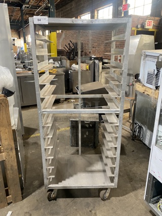 Metal Commercial Pan Transport Rack on Commercial Casters!