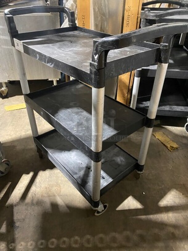 Qualite Commercial 3 Tier Poly Utility Cart! On Casters! - Image 2 of 7