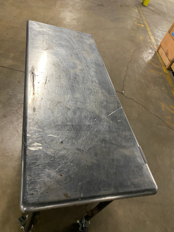 Solid Stainless Steel Work Top/ Prep Table! On Casters! - Image 5 of 7