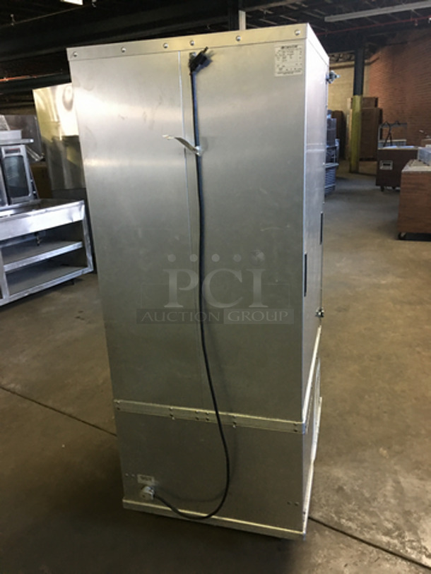 Cres Cor Commercial Refrigerated Mobile Food Cabinet! Holds Full Size Trays! With Rack Holders! All Stainless Steel! On Casters! Model: R171UA9B SN: IAA-K5660C 120V 60HZ 1 Phase - Image 3 of 9