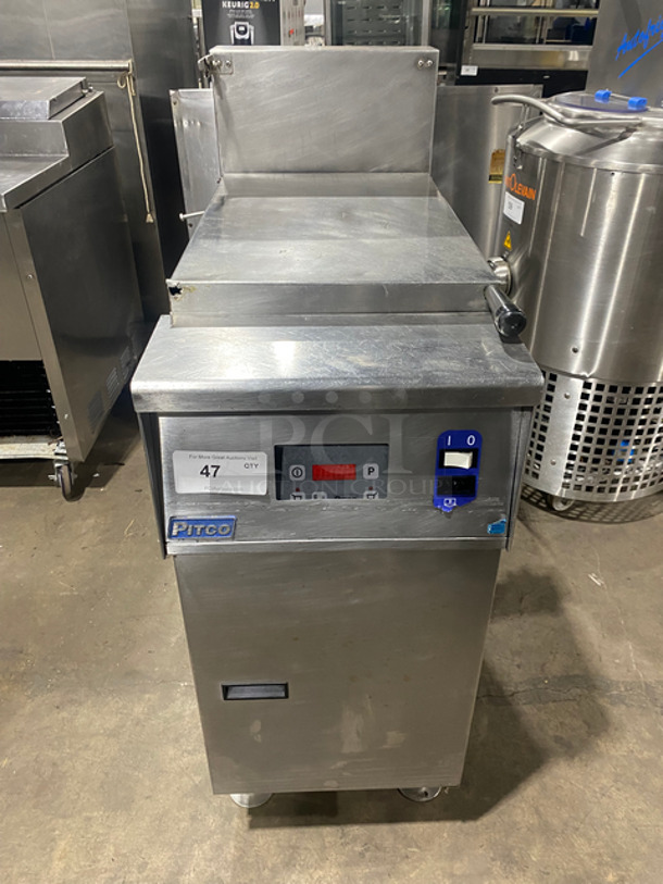 NICE! Pitco Electric Powered Commercial Pasta Cooker/Rethermalizer! With Backsplash! All Stainless Steel! On Legs! Model: SRTE SN: E17GC054848 208V 60HZ 1 Phase